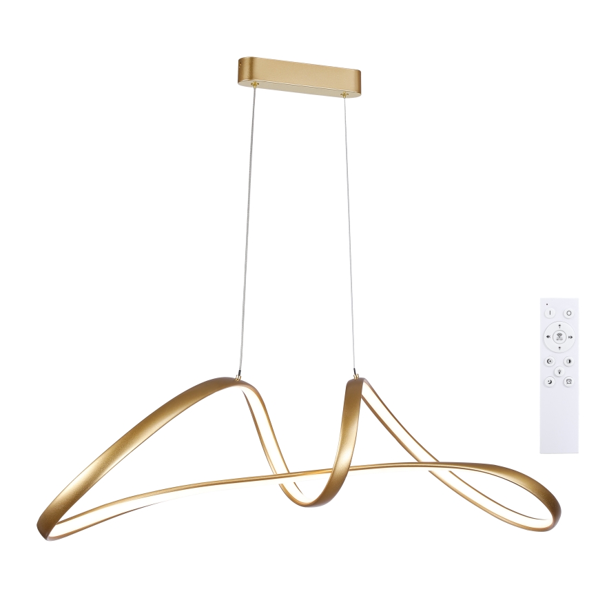 Brilagi - димируем LED полилей на кабел TWISTER LED/60W/230V 3000-6000K златист + дистанционно управление