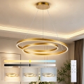 Brilagi - LED димируем полилей на кабел TWISTER LED/75W/230V 3000-6000K Ø 70 cm златист + дистанционно управление