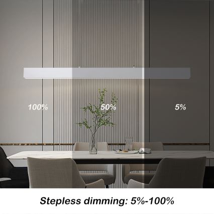Brilagi - LED Димируем пендел SLEEKLINE SMART LED/40W/230V 3000-6000K Wi-Fi Tuya бял + дистанционно управление