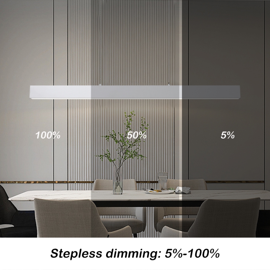 Brilagi - LED Димируем пендел SLEEKLINE SMART LED/40W/230V 3000-6000K Wi-Fi Tuya бял + дистанционно управление