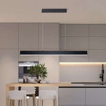 Brilagi - LED Димируем пендел SLEEKLINE SMART LED/40W/230V 3000-6000K Wi-Fi Tuya черен + дистанционно управление