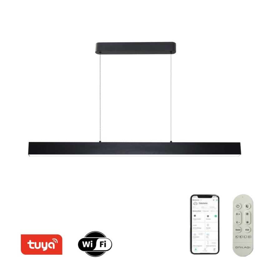 Brilagi - LED Димируем пендел SLEEKLINE SMART LED/40W/230V 3000-6000K Wi-Fi Tuya черен + дистанционно управление