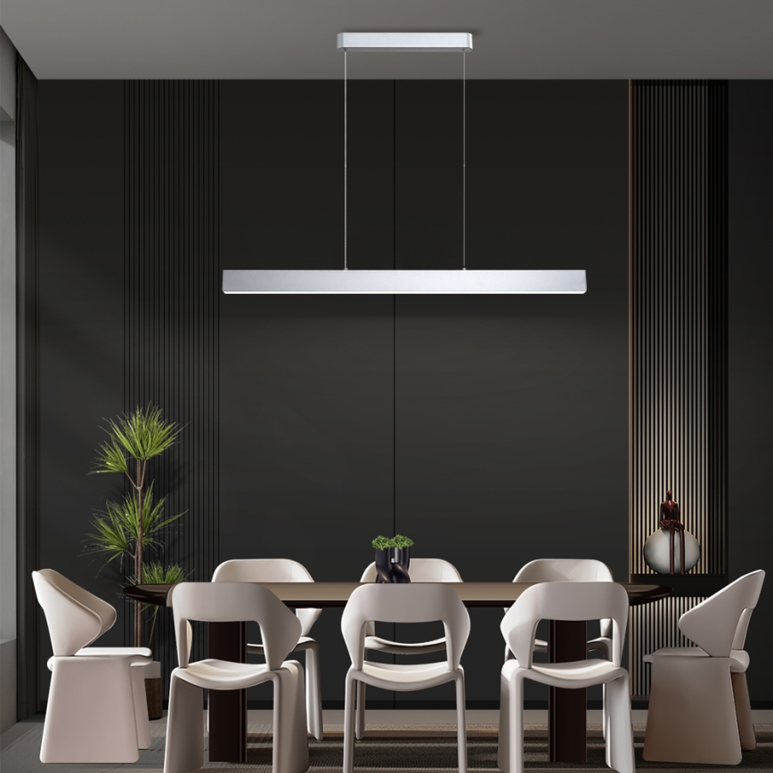 Brilagi - LED Димируем пендел SLEEKLINE SMART LED/40W/230V 3000-6000K Wi-Fi Tuya сребрист + дистанционно управление