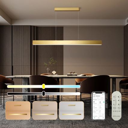 Brilagi - LED Димируем пендел SLEEKLINE SMART LED/40W/230V 3000-6000K Wi-Fi Tuya златист + дистанционно управление