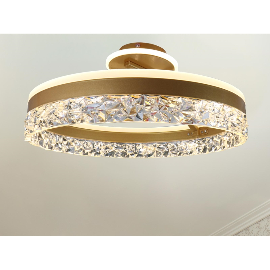 Brilagi - LED Димируем полилей за повърхностен монтаж LED/86W/230V 3000-6500K златист + дистанционно управление