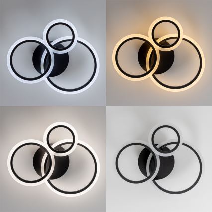 Brilagi - LED Димируем полилей за повърхностен монтаж ORBITS LED/40W/230V 3000-6500K черен + дистанционно управление