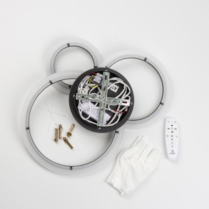 Brilagi - LED Димируем полилей за повърхностен монтаж ORBITS LED/40W/230V 3000-6500K черен + дистанционно управление