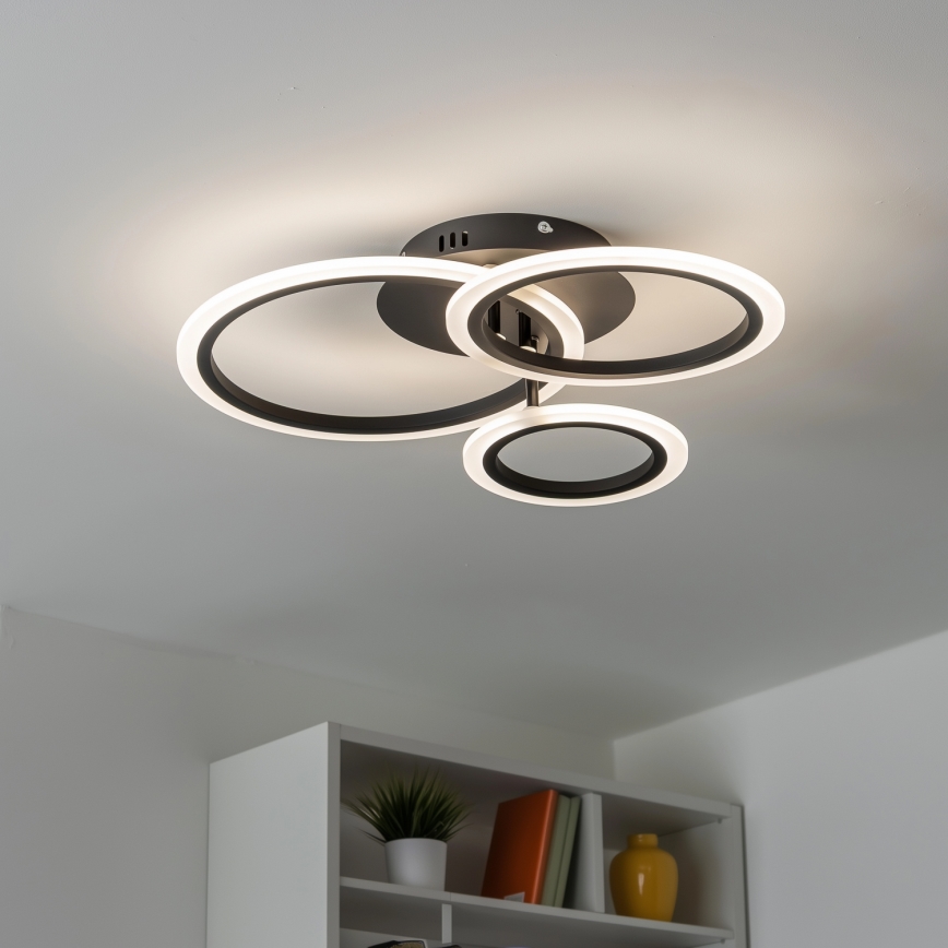 Brilagi - LED Димируем полилей за повърхностен монтаж ORBITS LED/40W/230V 3000-6500K черен + дистанционно управление