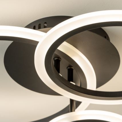 Brilagi - LED Димируем полилей за повърхностен монтаж ORBITS LED/40W/230V 3000-6500K черен + дистанционно управление