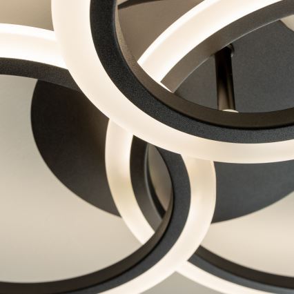 Brilagi - LED Димируем полилей за повърхностен монтаж ORBITS LED/40W/230V 3000-6500K черен + дистанционно управление