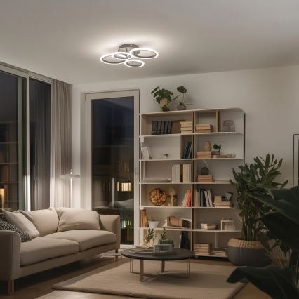 Brilagi - LED Димируем полилей за повърхностен монтаж ORBITS LED/50W/230V 3000-6500K антрацит + дистанционно управление
