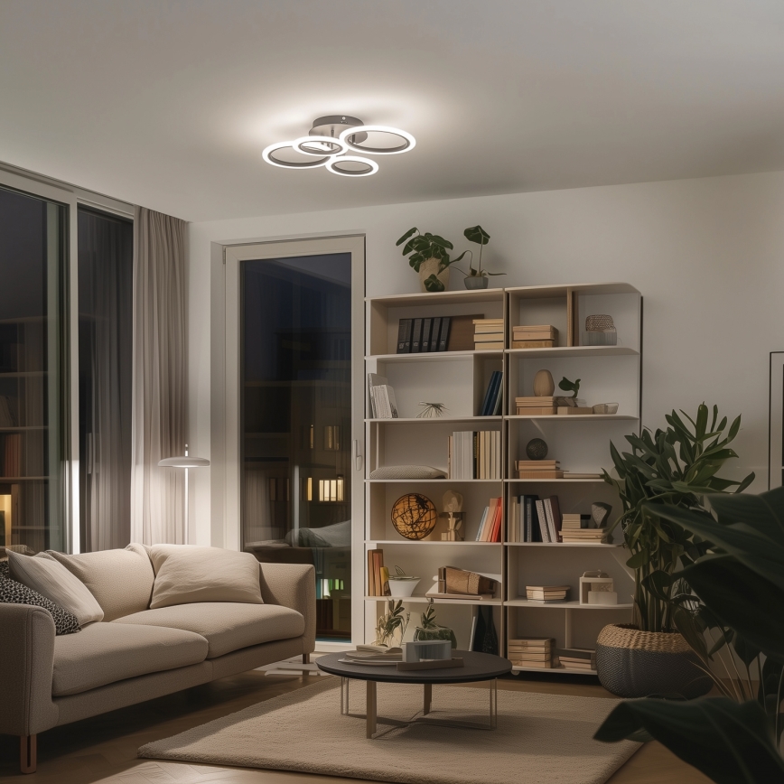 Brilagi - LED Димируем полилей за повърхностен монтаж ORBITS LED/50W/230V 3000-6500K антрацит + дистанционно управление