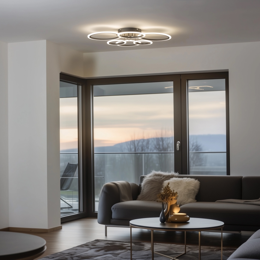 Brilagi - LED Димируем полилей за повърхностен монтаж ORBITS LED/85W/230V 3000-6500K антрацит + дистанционно управление
