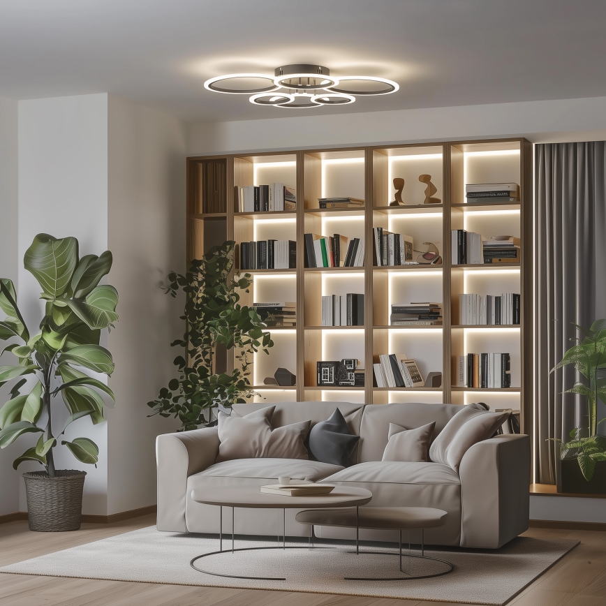 Brilagi - LED Димируем полилей за повърхностен монтаж ORBITS LED/85W/230V 3000-6500K черен + дистанционно управление