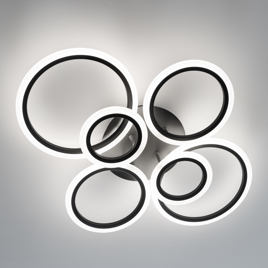 Brilagi - LED Димируем полилей за повърхностен монтаж ORBITS LED/85W/230V 3000-6500K черен + дистанционно управление