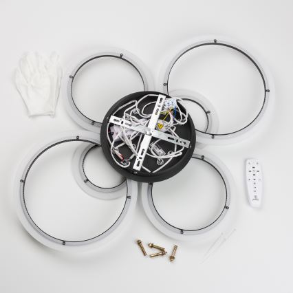 Brilagi - LED Димируем полилей за повърхностен монтаж ORBITS LED/85W/230V 3000-6500K черен + дистанционно управление