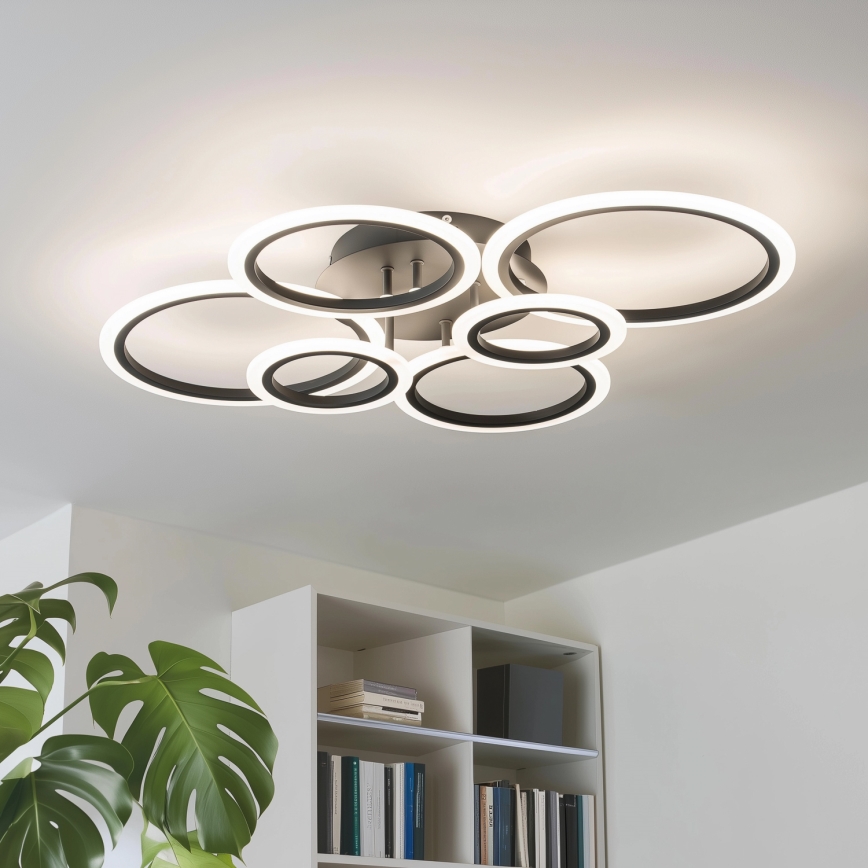 Brilagi - LED Димируем полилей за повърхностен монтаж ORBITS LED/85W/230V 3000-6500K черен + дистанционно управление