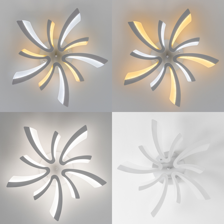 Brilagi - LED Димируем полилей за повърхностен монтаж TWIST LED/55W/230V 3000-6500K бял + дистанционно управление