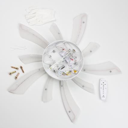Brilagi - LED Димируем полилей за повърхностен монтаж TWIST LED/55W/230V 3000-6500K бял + дистанционно управление