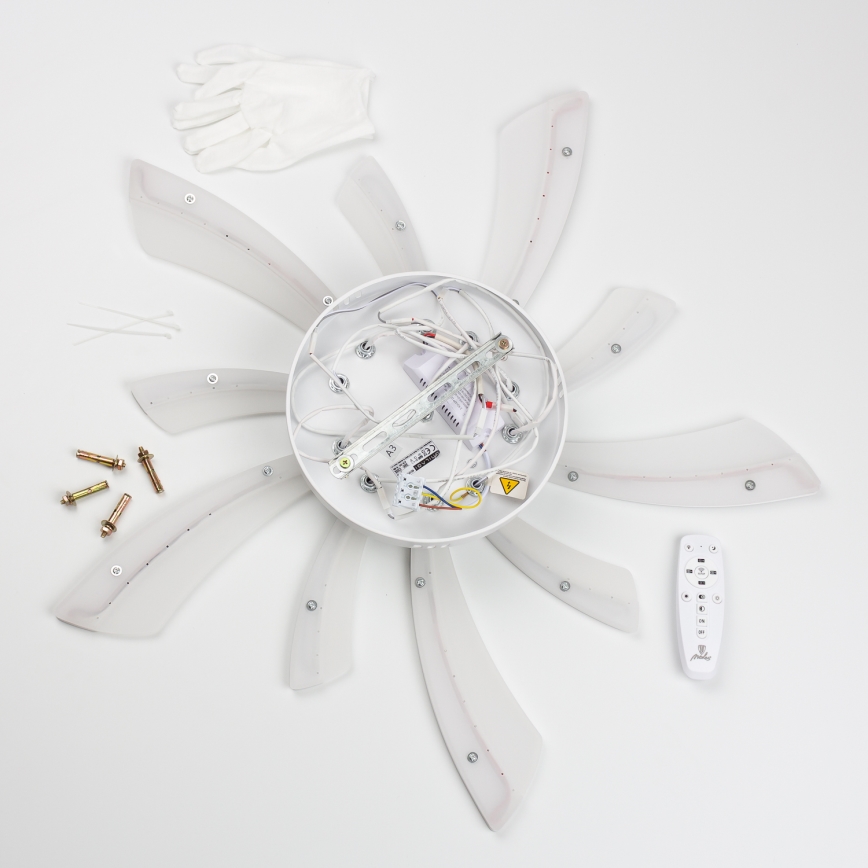 Brilagi - LED Димируем полилей за повърхностен монтаж TWIST LED/55W/230V 3000-6500K бял + дистанционно управление