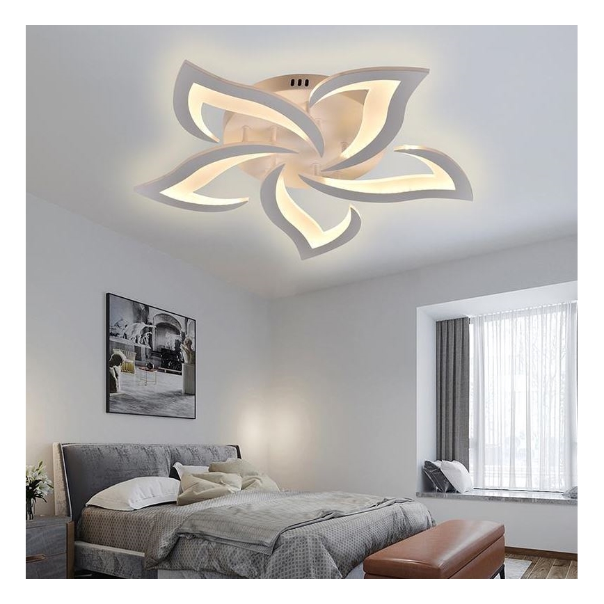 Brilagi - LED Димируем полилей за повърхностен монтаж TWIST LED/55W/230V 3000-6500K бял + дистанционно управление