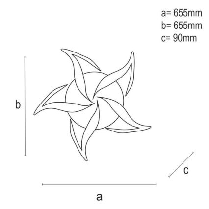 Brilagi - LED Димируем полилей за повърхностен монтаж TWIST LED/55W/230V 3000-6500K бял + дистанционно управление