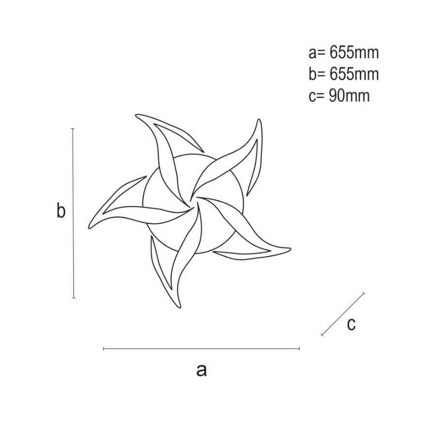 Brilagi - LED Димируем полилей за повърхностен монтаж TWIST LED/55W/230V 3000-6500K бял + дистанционно управление