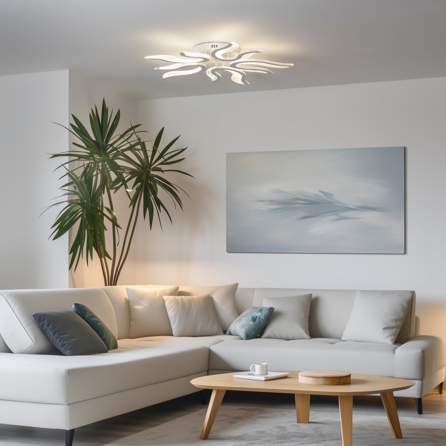 Brilagi - LED Димируем полилей за повърхностен монтаж TWIST LED/65W/230V 3000-6500K бял + дистанционно управление