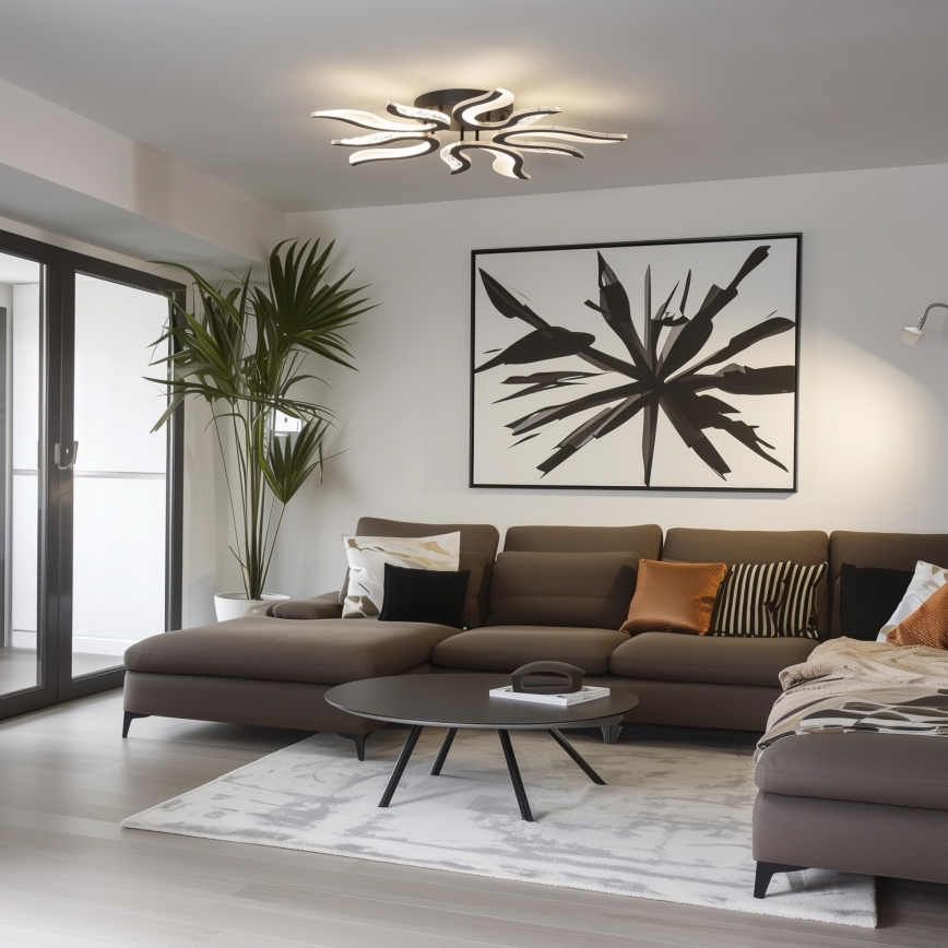 Brilagi - LED Димируем полилей за повърхностен монтаж TWIST LED/65W/230V 3000-6500K черен + дистанционно управление