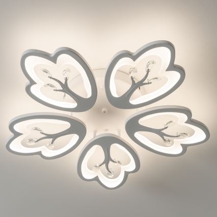 Brilagi - LED Димируем полилей за повърхностен монтаж TWIST LED/80W/230V 3000-6500K бял + дистанционно управление