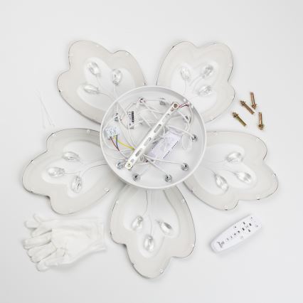 Brilagi - LED Димируем полилей за повърхностен монтаж TWIST LED/80W/230V 3000-6500K бял + дистанционно управление