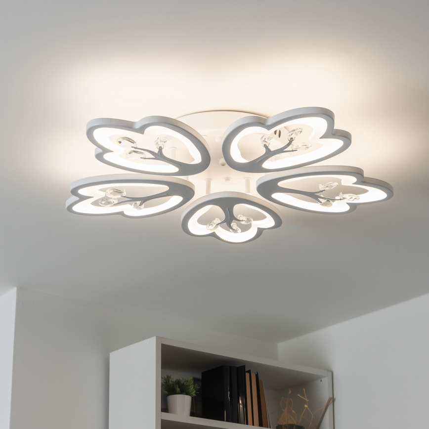 Brilagi - LED Димируем полилей за повърхностен монтаж TWIST LED/80W/230V 3000-6500K бял + дистанционно управление