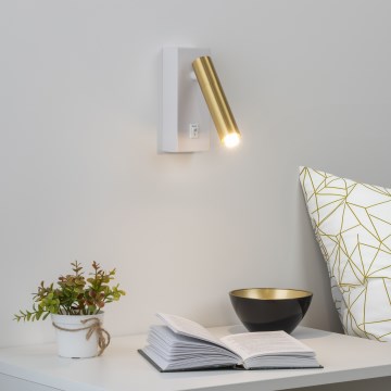 Brilagi - LED Димируем стенен спот MAYA 1xG9/4W/230V бял/златист 2700-6500K Wi-Fi Tuya