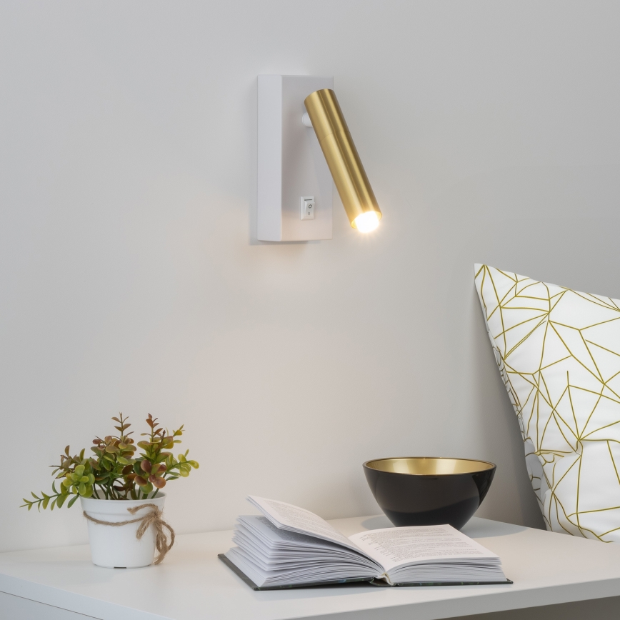 Brilagi - LED Димируем стенен спот MAYA 1xG9/4W/230V бял/златист 2700-6500K Wi-Fi Tuya