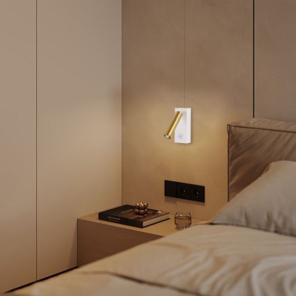 Brilagi - LED Димируем стенен спот MAYA 1xG9/4W/230V бял/златист 2700-6500K Wi-Fi Tuya