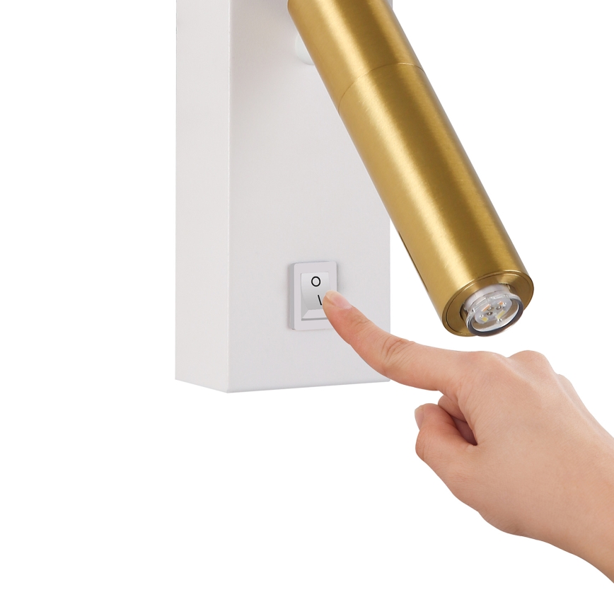 Brilagi - LED Димируем стенен спот MAYA 1xG9/4W/230V бял/златист 2700-6500K Wi-Fi Tuya