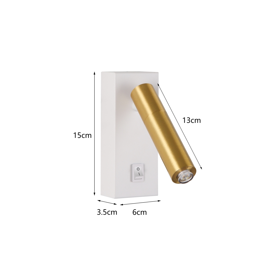 Brilagi - LED Димируем стенен спот MAYA 1xG9/4W/230V бял/златист 2700-6500K Wi-Fi Tuya