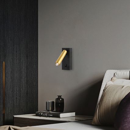 Brilagi - LED Димируем стенен спот MAYA 1xG9/4W/230V черен/златист 2700-6500K Wi-Fi Tuya