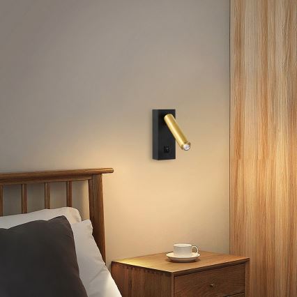 Brilagi - LED Димируем стенен спот MAYA 1xG9/4W/230V черен/златист 2700-6500K Wi-Fi Tuya