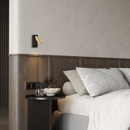 Brilagi - LED Димируем стенен спот MAYA 1xG9/4W/230V черен/златист 2700-6500K Wi-Fi Tuya