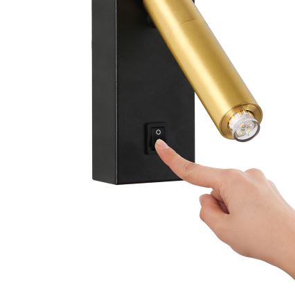 Brilagi - LED Димируем стенен спот MAYA 1xG9/4W/230V черен/златист 2700-6500K Wi-Fi Tuya