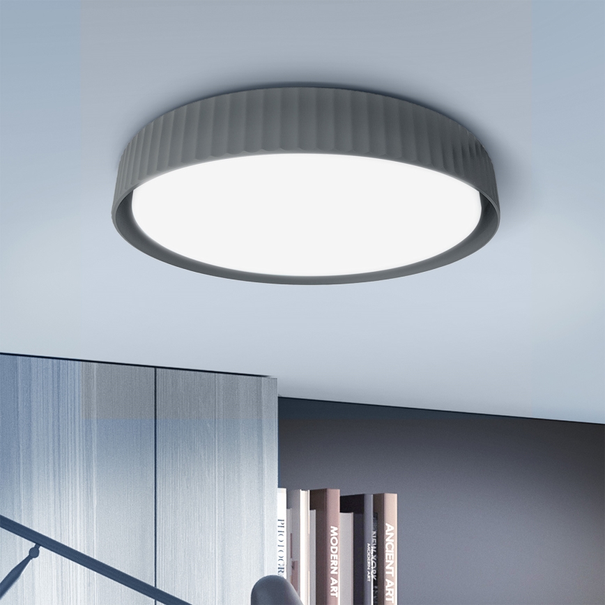Brilagi - LED димируемо таванно осветително тяло LUCIA LED/48W/230V 3000-6500K Ø 41 см сиво + дистанционно управление