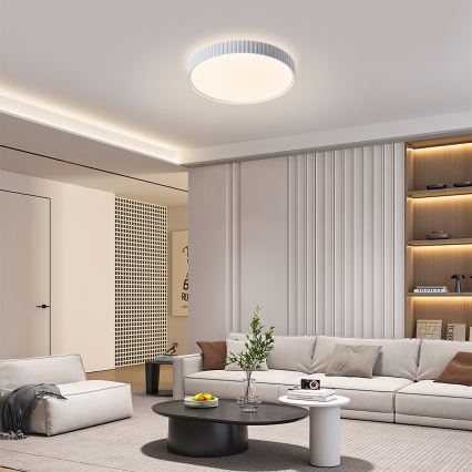 Brilagi - LED димируема таванна лампа CORVO LED/54W/230V 3000-6000K бяла Ø 40 см + дистанционно управление