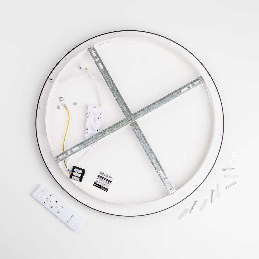 Brilagi - LED димируемо таванно осветително тяло FALCON SLIM LED/42W/230V 3000-6500K Ø 50 см черно + дистанционно управление