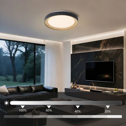 Brilagi - LED димируемо таванно осветително тяло NEXO LED/48W/230V 3000-6000K черно Ø 43 см + дистанционно управление
