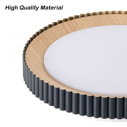 Brilagi - LED димируемо таванно осветително тяло NEXO LED/48W/230V 3000-6000K черно Ø 43 см + дистанционно управление