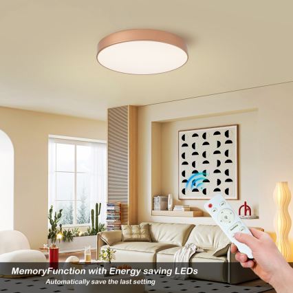 Brilagi - Димируемо LED таванно осветително тяло POOL LED/60W/230V 3000-6000K Ø 50 см бронзово + дистанционно управление