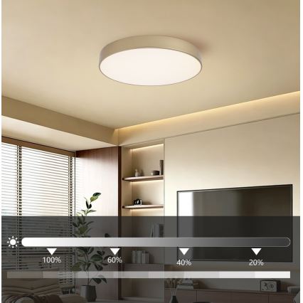 Brilagi - Димируем LED таванен плафон POOL LED/60W/230V 3000-6000K Ø 50 см златист + дистанционно управление