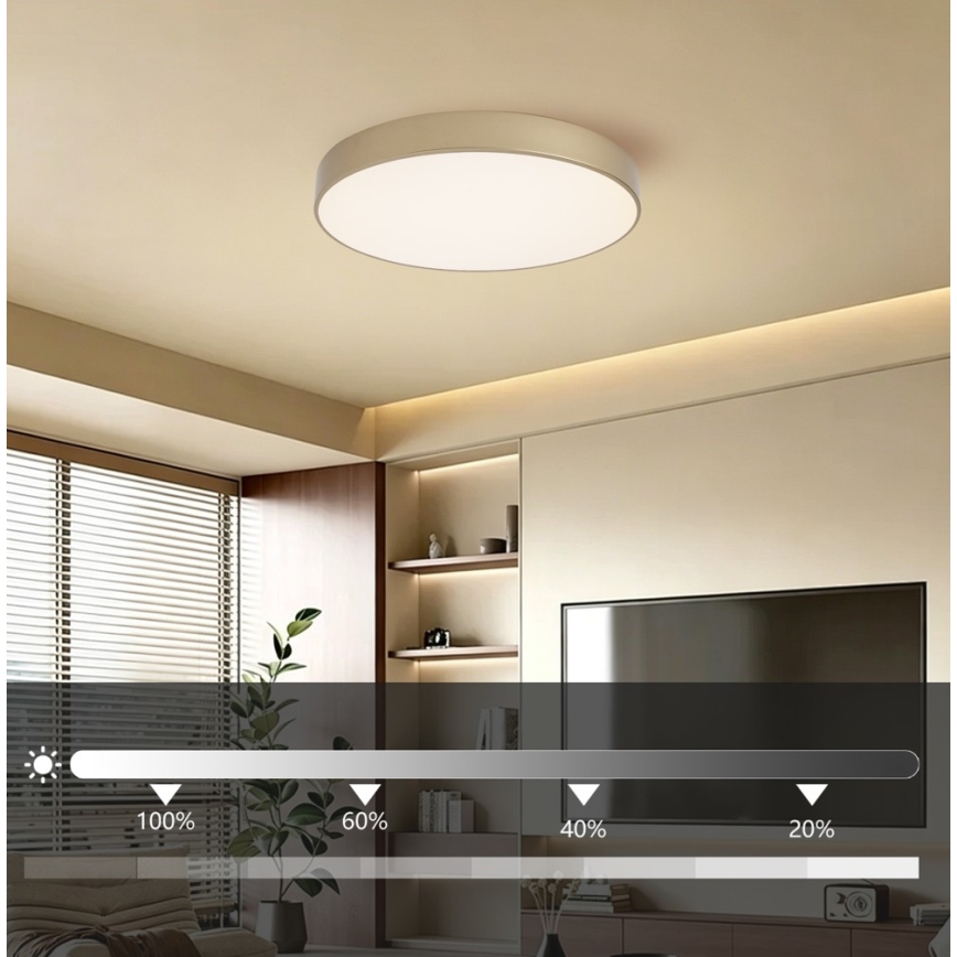Brilagi - Димируем LED таванен плафон POOL LED/60W/230V 3000-6000K Ø 50 см златист + дистанционно управление
