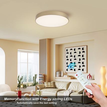 Brilagi - Димируем LED таванен плафон POOL LED/60W/230V 3000-6000K Ø 50 см златист + дистанционно управление